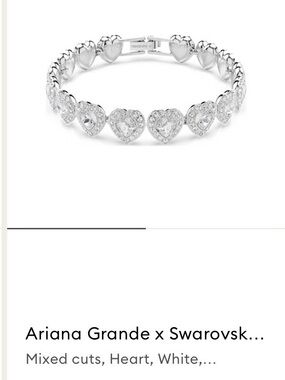 Swarovski Silver Heart Crystal Link Bracelet